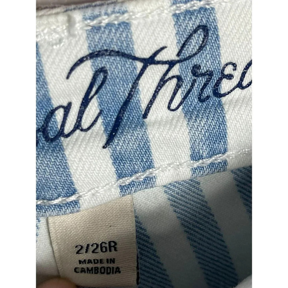 Universal Thread Womens Button Fly High Rise Skinny Jeans Blue Stripes Sz 2/26R - Picture 9 of 12